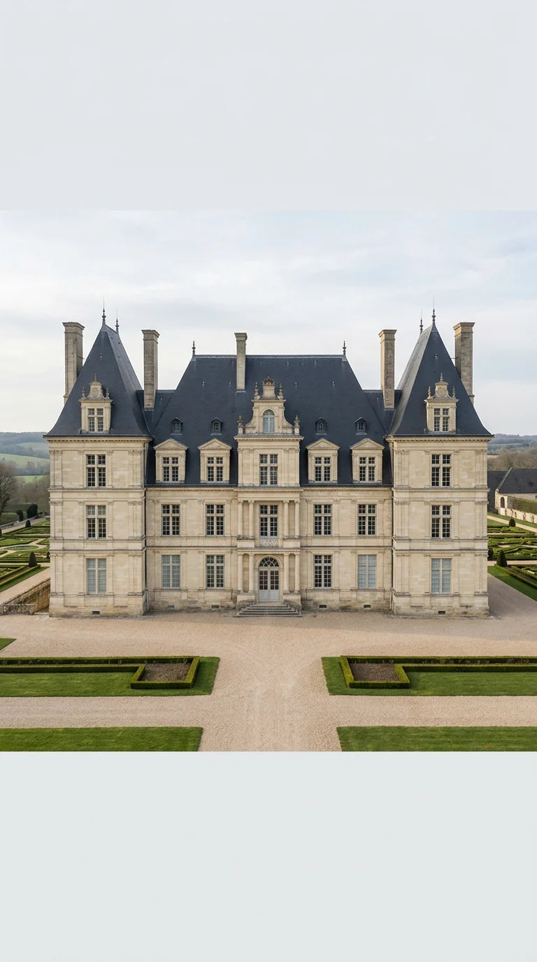Film cinématographique d'un château historique et de son parc